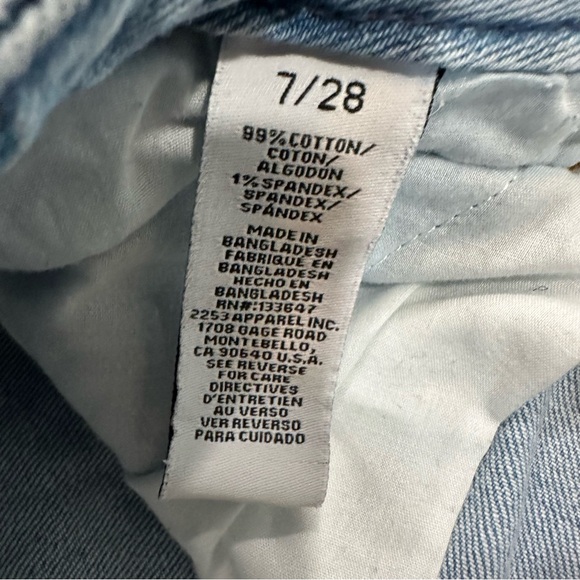 Girlish Carpenter Jeans Light Wash Denim Utility Pockets, size 7/28‎ - Picture 5 of 6